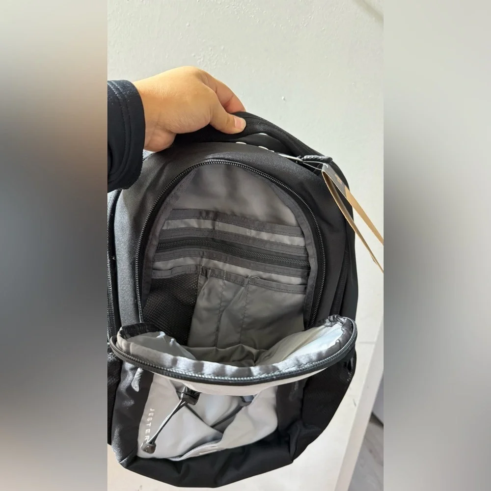 The North Face Men's Backpack in Black and Gray
